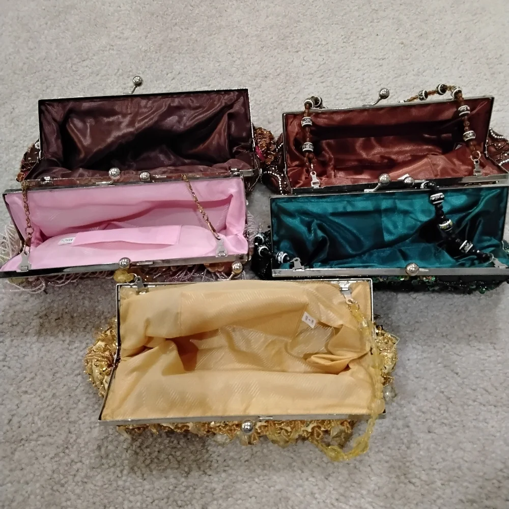 Set Of 5 Beaded Evening Bags - Picture 5 of 5